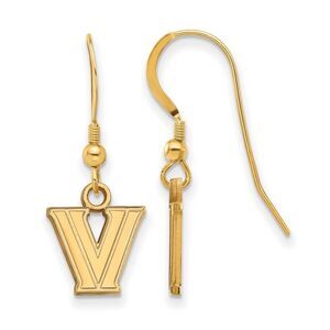 14k Gold Plated Silver Villanova University XS (Tiny) Dangle Earrings